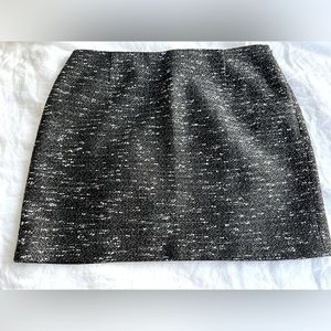 Tahari Black Tweed Mini Skirt